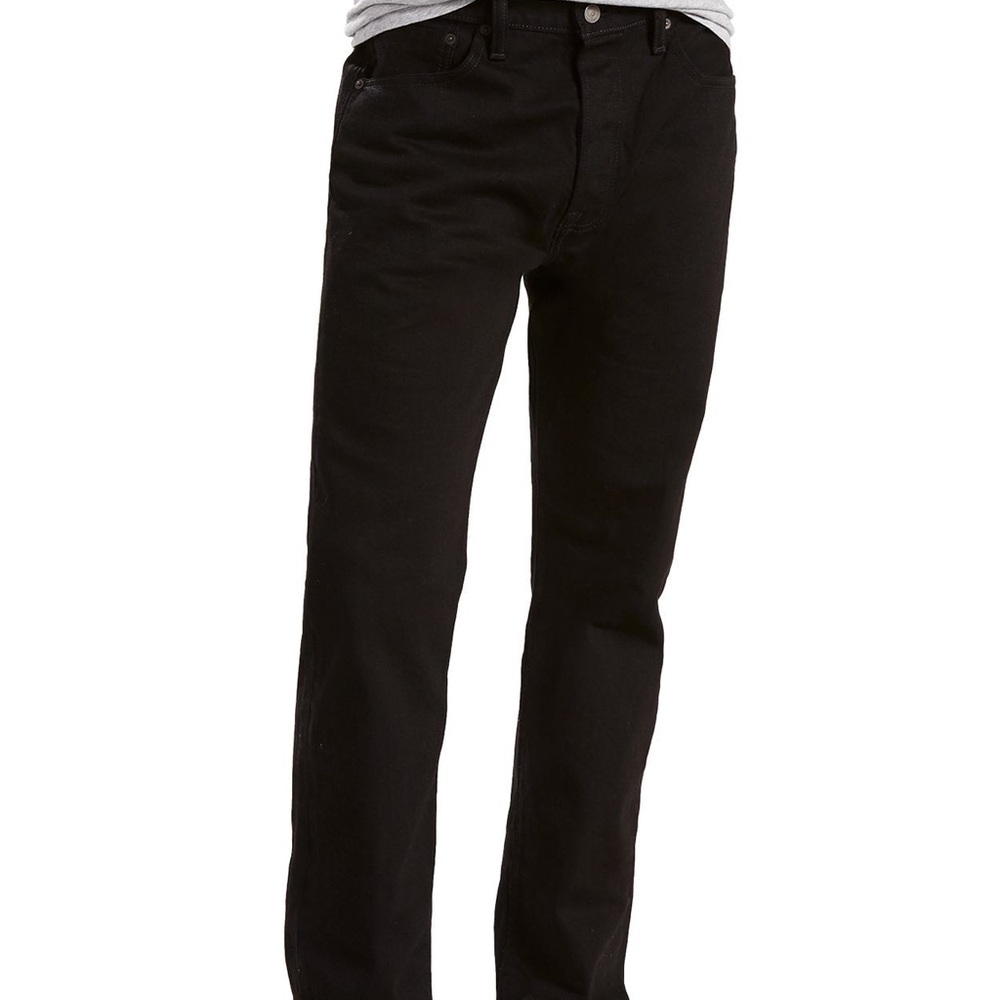Levi's 501 Original Stretch Mid Rise Regular Fit Jeans Listless Black 33 x 29